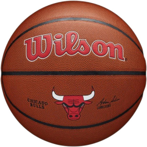 М'яч баскетбольний Wilson NBA Composite Chicago Bulls Size 7 (WTB3100XBCHI) краща модель в Кривому Розі