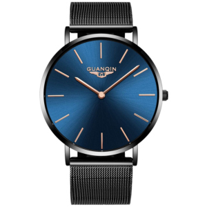 Чоловічий годинник Guanqin Black-Blue-Black GS19081 CS (GS19081BBlBS) ТОП в Кривому Розі