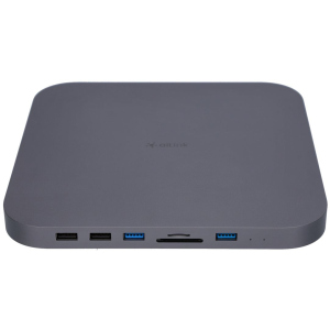 USB-хаб адаптер Ailink Aluminium USB-C Mac mini Hub Card Reader HDD/SDD slot Space Grey (AI-MC25_sg) краща модель в Кривому Розі