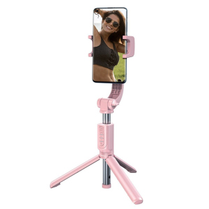 Селфи-монопод Baseus SULH-04 Lovely Uniaxial Bluetooth Folding Stand Selfie Stabilizer с треногой Розовый лучшая модель в Кривом Роге