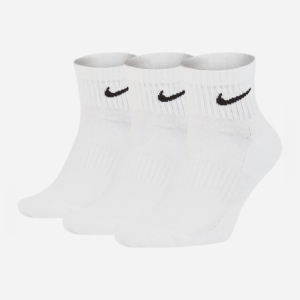 Набір шкарпеток Nike U Nk Everyday Cush Ankle 3Pr SX7667-100 34-36 (S) 3 пари Білий (888407236143) ТОП в Кривому Розі