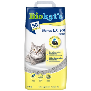 Наповнювач для котячого туалету Biokat's Bianco Extra для котячого туалету, 10 кг, з активованим вугіллям (4002064618104) в Кривому Розі