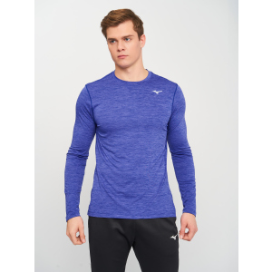 Рашгард Mizuno Impullse Core LS Tee J2GA752027 Синій (5059431210187) краща модель в Кривому Розі