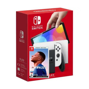 Nintendo Switch (OLED model) White + Гра FIFA 22 Legacy Edition (російська версія) краща модель в Кривому Розі