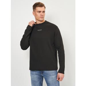 Лонгслив Calvin Klein Jeans Micro Branding Rib Ls Tee J30J318646-BEH L Black (8719854519980) в Кривом Роге