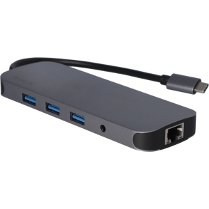 USB-хаб адаптер Ailink Aluminium Gigabit Ethernet USB-C 100W SD Hub Card Reader HDMI 4K Multi Port 9 в 1 Space Grey (AI-CH9A) краща модель в Кривому Розі