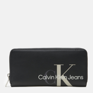 Гаманець жіночий Calvin Klein Jeans Sculpted Mono Zip Around K60K608958-BDS Black (8719855211548) краща модель в Кривому Розі