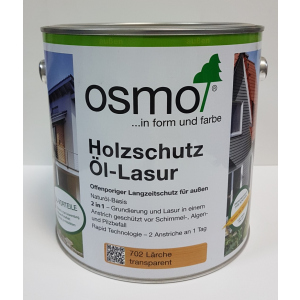 Защитное масло – лазурь OSMO HOLZSCHUTZ ÖL-LASUR 702 (лиственница) 2.5 л. рейтинг