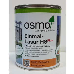 Однослойная лазурь для деревянных фасадов OSMO EINMAL - LAZUR HS 9235 - красный кедр, 0.125 л. лучшая модель в Кривом Роге