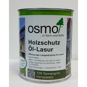 Защитное масло – лазурь OSMO HOLZSCHUTZ ÖL-LASUR 729 (темно-зеленое) 2.5 л. лучшая модель в Кривом Роге