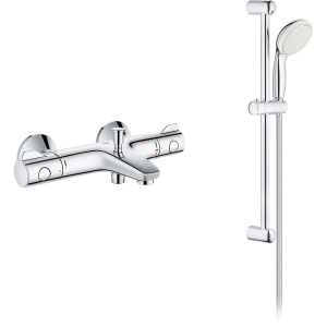 Змішувач для ванни GROHE Grohtherm 800 34567000 із душовим гарнітуром Tempesta 100 26162001 краща модель в Кривому Розі