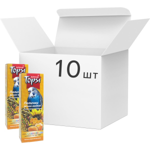 Упаковка паличок для хвилястих папуг Topsi яєчно-медові 100 г 10 шт (14820122203645) в Кривому Розі