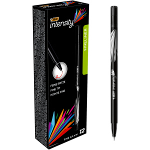 Вкладиші для ручок BIC Intensity Fine Black 12 шт (3086123449206) краща модель в Кривому Розі