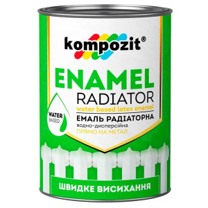 Емаль водно-дисперсійна Kompozit РАДІАТОРНА 3 літри Біла матова краща модель в Кривому Розі