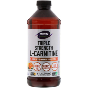 Жироспалювач NOW Foods Carnitine Liquid 3000 мг - 473 мл Citrus (733739000644) краща модель в Кривому Розі