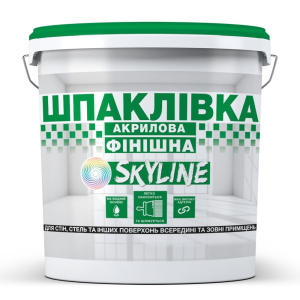 Шпаклівка акрилова фінішна, готова до застосування для внутрішніх та зовнішніх робіт SkyLine Біла 16 кг ТОП в Кривому Розі