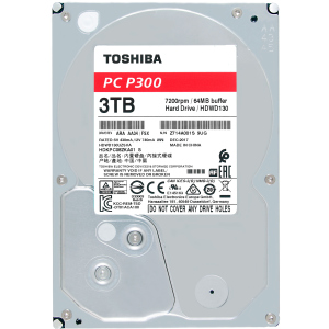 Жорсткий диск Toshiba P300 3TB 7200 rpm 64MB HDWD130UZSVA 3.5 SATA III (HDWD130UZSVA) краща модель в Кривому Розі