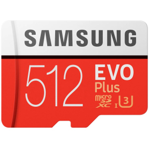 Samsung EVO Plus microSDXC 512GB UHS-I Class 10 + SD адаптер (MB-MC512HA/RU) в Кривом Роге