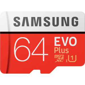 Samsung EVO Plus microSDXC 64GB UHS-I Class 10 + адаптер SD (MB-MC64HA/RU) ТОП в Кривому Розі