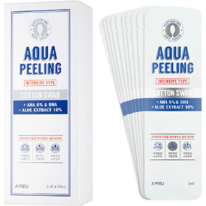 Пілінг-палички A'pieu Aqua Peeling Cotton Swab Intensive Set 10 шт (8806185777582) надійний