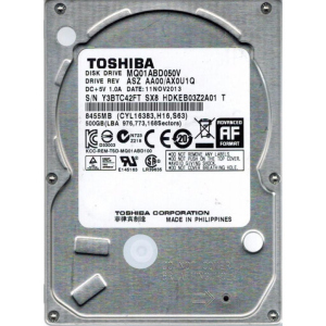 купити Жорсткий диск для ноутбука 2.5 500GB TOSHIBA (# MQ01ABD050V #) - Refurbished