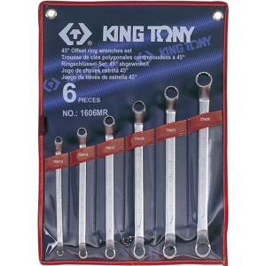 Набір ключів KING TONY накидних 45 град 6 од. (1606MR) краща модель в Кривому Розі