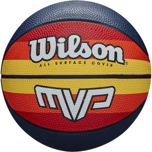 хорошая модель Мяч баскетбольный Wilson MVP Retro Size 7 Red-Blue (WTB9016XB07)