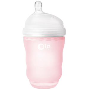 Дитяча силіконова антиколікова пляшечка Olababy GentleBottle Rose Рожевий 240 мл (80850) в Кривому Розі