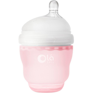 Дитяча силіконова антиколікова пляшечка Olababy GentleBottle Rose Рожевий 120 мл (80450) ТОП в Кривому Розі