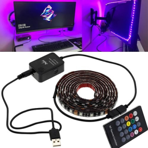 хорошая модель Светодиодная лента LED RGB 2м ТВ с пультом ДУ, USB и датчиком звука