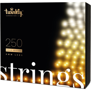 Світлодіодна Smart LED гірлянда Twinkly Strings AWW 250, BT+WiFi, Gen II, IP44, чорний кабель (TWS250GOP-BEU) в Кривому Розі