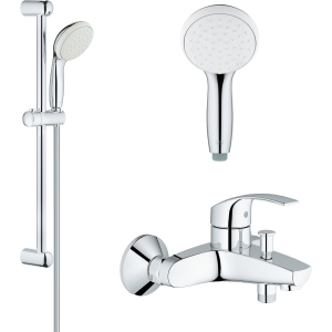 Змішувач для ванни GROHE Eurosmart 33300002 з душовим гарнітуром New Tempesta 27853001 в Кривому Розі