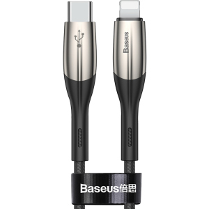 Кабель Baseus Horizontal Type-C to Lightning PD 18W 1 м CATLSP-01 Black (165746) краща модель в Кривому Розі