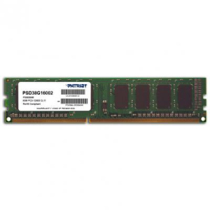 Модуль пам'яті PATRIOT 8GB [1x8GB 1600MHz DDR3] (PSD38G16002S) (F00152406) надійний