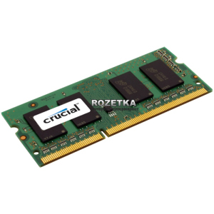 Оперативна пам'ять Crucial Micron SODIMM DDR3L-1600 4096MB PC3-12800 (CT51264BF160B) ТОП в Кривому Розі