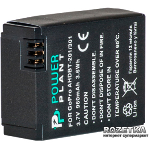 Aккумулятор PowerPlant для GoPro HERO 3, AHDBT-201, 301 (DV00DV1357) краща модель в Кривому Розі