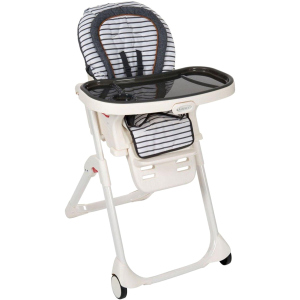 Стільчик для годування 3 в 1 Graco Table2boost Brettons Stripes Синій у смужку (3K999BTSEU) надійний