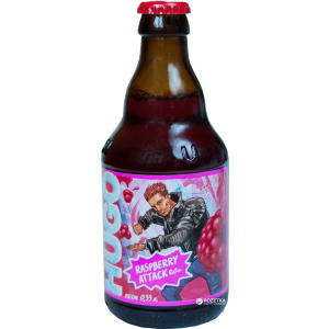 Упаковка слабоалкогольного напою HUGO Beermix Малина 6% 0.33 л х 12 пляшок (4820120800931) ТОП в Кривому Розі