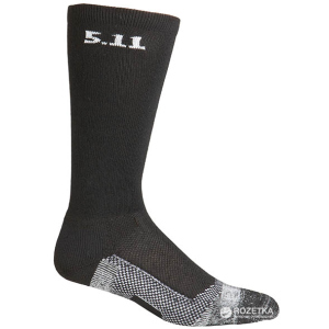 Носки тактические 5.11 Tactical Tactical Level I 9 Sock - Regular Thickness 59048 L Black (2000000145631) ТОП в Кривом Роге