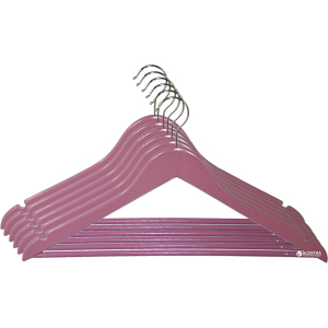 Набор вешалок для одежды Мій Дім EveryDay 44.5х23х1.2 см 6 шт Розовых (RE05163P/6) ТОП в Кривому Розі