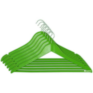 Набор вешалок для одежды Мій Дім EveryDay 44.5х23х1.2 см 6 шт Зеленая (RE05163G/6) ТОП в Кривому Розі
