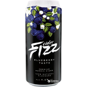 Упаковка сидра Fizz Blueberry 4% 0.5 л x 24 банки (4740098079309) лучшая модель в Кривом Роге