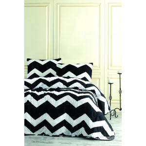 Покривало Eponj Home B&W Big Zigzag 200x220 + наволочки 50x70 2 шт (6100000169036)