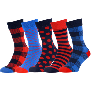 Носки The Pair of Socks 5P-111-PLD/BX 38-40 (5 пар) Синие с красным (4820234203314) ТОП в Кривом Роге