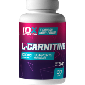 Жироспалювач 10X Nutrition L-Carnitine 30 таблеток (525272730764) в Кривому Розі