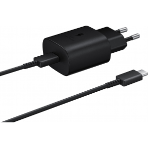 Зарядний пристрій Samsung 25W PD Wall Charger Type-C Cable Black (EP-TA800XBEGRU) ТОП в Кривому Розі