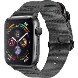 Ремешок Promate Nylox-42 для Apple Watch 42-44 мм 1/2/3/4/5/6/SE Grey (nylox-42.grey) рейтинг