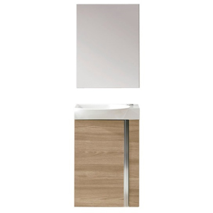 Комплект мебели ROYO Elegance 45 Pack с тумбой и умывальником 45 см + зеркало 45х60 см Sandy Walnut 122913 лучшая модель в Кривом Роге